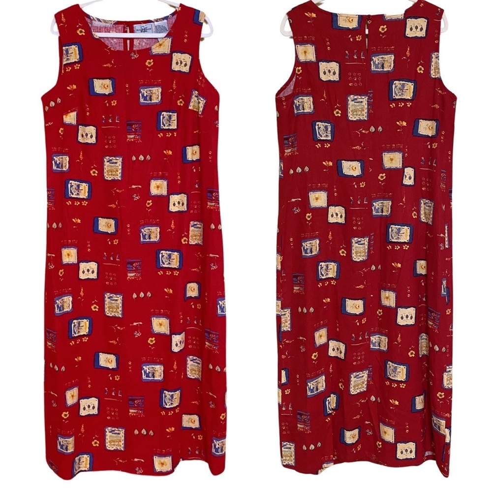 Vintage rayon linen dress